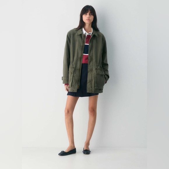 Aritzia Olive Utility Jacket - Picture 2 of 5